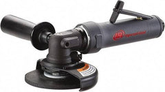 Ingersoll-Rand - 5" Wheel Diam, 12,000 RPM, Pneumatic Angle & Disc Grinder - 5/8-11 Spindle, 17 CFM, Rear Exhaust - Apex Tool & Supply