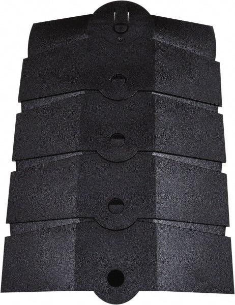 UltraTech - 1 Channel, 1 Ft Long, 3/4" Max Compatible Cable Diam, Black ABS On Floor Cable Cover - 9-3/4" Overall Width x 1-3/8" Overall Height, 3" Channel Width x 3/4" Channel Height - Apex Tool & Supply