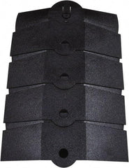 UltraTech - 1 Channel, 1 Ft Long, 3/4" Max Compatible Cable Diam, Black ABS On Floor Cable Cover - 9-3/4" Overall Width x 1-3/8" Overall Height, 3" Channel Width x 3/4" Channel Height - Apex Tool & Supply