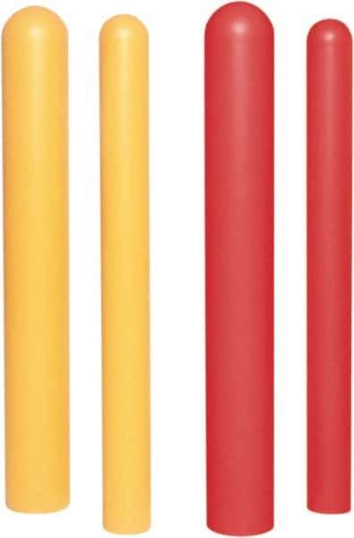 UltraTech - 6" Wide x 52" High, 6" Bollard Cover - Yellow, Polyethylene, Smooth Surface - Apex Tool & Supply