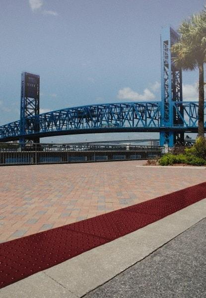 UltraTech - 3 Ft. Long x 2 Ft. Wide, Urethane Surface, Molded Bubble Entrance Matting - Outdoor, Heavy Traffic, Urethane, Red - Apex Tool & Supply