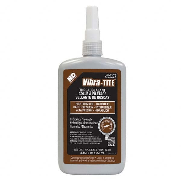 Vibra-Tite - 250 mL Bottle, Brown, Hydraulic - High Pressure Thread Sealant - Apex Tool & Supply