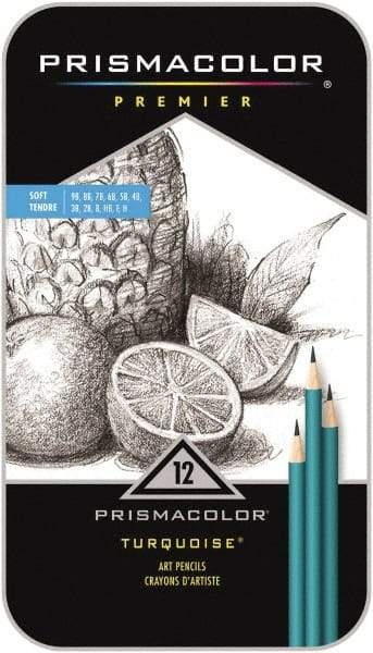 Prismacolor - 2B, 3B, 4B, 5B, 6B, 7B, 8B, 9B, B, F, H, HB Graphite Pencil - Graphite - Apex Tool & Supply