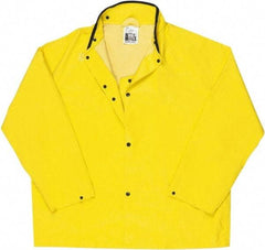 MCR Safety - Size 2XL, Yellow, Rain Jacket - No Pockets - Apex Tool & Supply