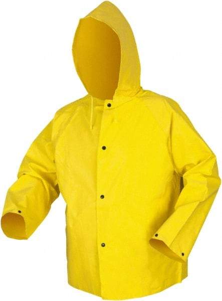 MCR Safety - Size 4XL, Yellow, Rain Jacket - No Pockets - Apex Tool & Supply