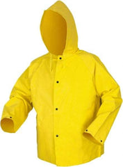 MCR Safety - Size 4XL, Yellow, Rain Jacket - No Pockets - Apex Tool & Supply