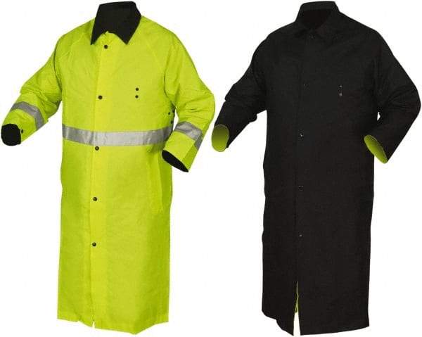 MCR Safety - Size 3XL, Yellow, Rain Jacket - 2 Pockets, Detachable Hood - Apex Tool & Supply