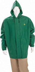 MCR Safety - Size 4XL, Green, Rain Jacket - Attached Hood - Apex Tool & Supply