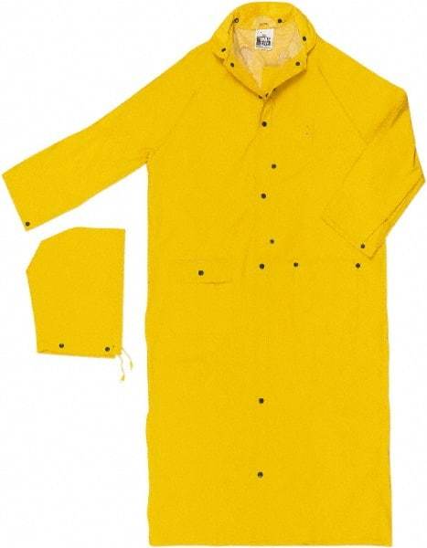 MCR Safety - Size XL, Yellow, Rain Jacket - 2 Pockets, Detachable Hood - Apex Tool & Supply