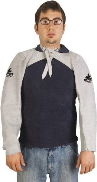 MCR Safety - Size Universal, Leather Sleeve - 23" Long Sleeve, Snaps at Wrist - Apex Tool & Supply