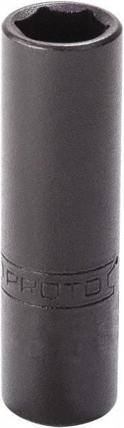 Proto - 9/32", 1/4" Drive, Deep Hand Socket - 6 Points, 2" OAL, Alloy Steel, Black Finish - Apex Tool & Supply