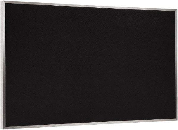 Ghent - 36" Wide x 24" High Open Cork Bulletin Board - Rubber, Black - Apex Tool & Supply