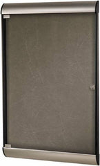 Ghent - 59.13" Wide x 36" High Enclosed Cork Bulletin Board - Natural Cork, Aluminum Frame - Apex Tool & Supply