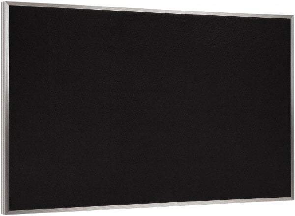 Ghent - 72-1/2" Wide x 48-1/2" High Open Cork Bulletin Board - Rubber, Black - Apex Tool & Supply