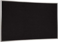 Ghent - 72-1/2" Wide x 48-1/2" High Open Cork Bulletin Board - Rubber, Black - Apex Tool & Supply