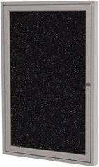 Ghent - 36" Wide x 24" High Enclosed Cork Bulletin Board - Rubber, Confetti (Color) - Apex Tool & Supply