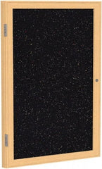 Ghent - 36" Wide x 24" High Enclosed Cork Bulletin Board - Rubber, Confetti (Color) - Apex Tool & Supply