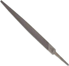 Anglo American - 10" Long, Bastard Cut, Warding American-Pattern File - Double Cut, 0.12" Overall Thickness, Tang - Apex Tool & Supply