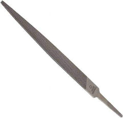 Anglo American - 10" Long, Second Cut, Warding American-Pattern File - Double Cut, 0.12" Overall Thickness, Tang - Apex Tool & Supply