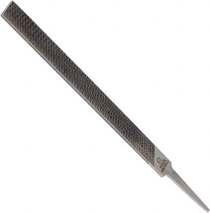 Anglo American - 10" Long, Smooth Cut, Mill American-Pattern File - Single Cut, 0.16" Overall Thickness, Tang - Apex Tool & Supply