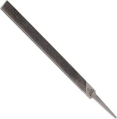 Anglo American - 10" Long, Second Cut, Mill American-Pattern File - Single Cut, 0.16" Overall Thickness, Tang - Apex Tool & Supply