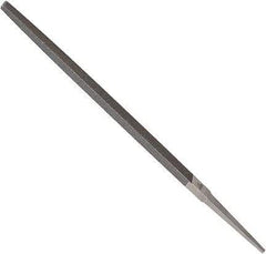 Anglo American - 4" Long, Second Cut, Square American-Pattern File - Double Cut, 0.15" Overall Thickness, Tang - Apex Tool & Supply