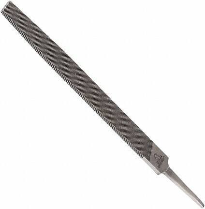 Anglo American - 14" Long, Bastard Cut, Flat American-Pattern File - Double Cut, 0.3" Overall Thickness, Tang - Apex Tool & Supply