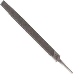 Anglo American - 12" Long, Second Cut, Flat American-Pattern File - Double Cut, 0.26" Overall Thickness, Tang - Apex Tool & Supply