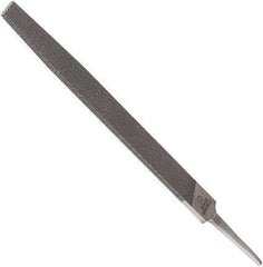 Anglo American - 12" Long, Smooth Cut, Triangle American-Pattern File - Double Cut, 0.79" Overall Thickness, Tang - Apex Tool & Supply