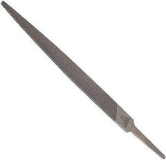 Anglo American - 10" Long, Smooth Cut, Warding American-Pattern File - Double Cut, 0.12" Overall Thickness, Tang - Apex Tool & Supply