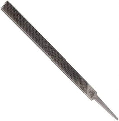Anglo American - 4" Long, Smooth Cut, Mill American-Pattern File - Single Cut, 0.1" Overall Thickness, Tang - Apex Tool & Supply