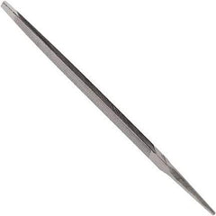 Anglo American - 6" Long, Bastard Cut, Taper American-Pattern File - Single Cut, 0.35" Overall Thickness, Tang - Apex Tool & Supply