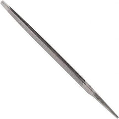 Anglo American - 8" Long, Bastard Cut, Taper American-Pattern File - Single Cut, 0.39" Overall Thickness, Tang - Apex Tool & Supply