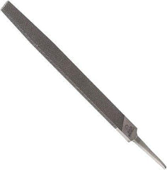 Anglo American - 8" Long, Second Cut, Triangle American-Pattern File - Double Cut, 0.55" Overall Thickness, Tang - Apex Tool & Supply
