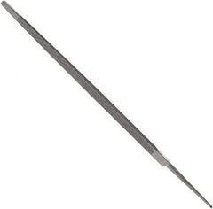Anglo American - 7" Long, Bastard Cut, Taper American-Pattern File - Single Cut, 0.28" Overall Thickness, Tang - Apex Tool & Supply