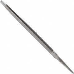 Anglo American - 7" Long, Bastard Cut, Taper American-Pattern File - Single Cut, 0.35" Overall Thickness, Tang - Apex Tool & Supply