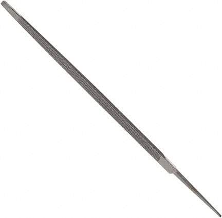 Anglo American - 6" Long, Bastard Cut, Taper American-Pattern File - Single Cut, 0.24" Overall Thickness, Tang - Apex Tool & Supply