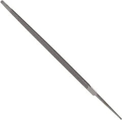 Anglo American - 6" Long, Bastard Cut, Taper American-Pattern File - Single Cut, 0.24" Overall Thickness, Tang - Apex Tool & Supply