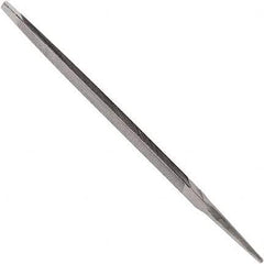 Anglo American - 6" Long, Bastard Cut, Taper American-Pattern File - Single Cut, 0.28" Overall Thickness, Tang - Apex Tool & Supply