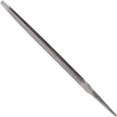 Anglo American - 8" Long, Bastard Cut, Taper American-Pattern File - Single Cut, 0.48" Overall Thickness, Tang - Apex Tool & Supply