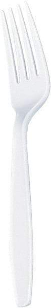Dixie - Dixie Plastic Tableware, Heavyweight Forks - White - Apex Tool & Supply