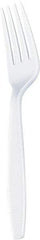 Dixie - Dixie Plastic Tableware, Heavyweight Forks - White - Apex Tool & Supply