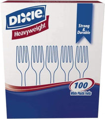 Dixie - Dixie Plastic Tableware, Heavyweight Forks - White - Apex Tool & Supply