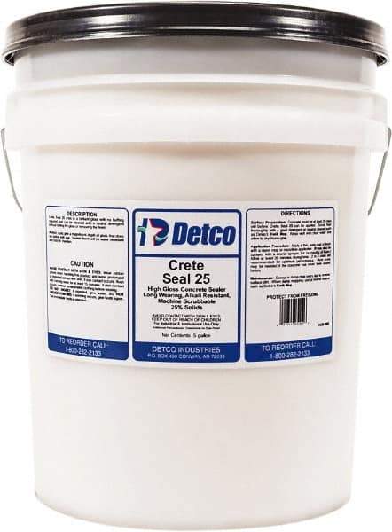 Detco - 5 Gal Pail Glossy Clear Sealer - 400 Sq Ft/Gal Coverage, <100 g/L g/L VOC Content - Apex Tool & Supply