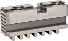 Bison - 24.8" Max Chuck Diam Compatibility, Steel Tongue & Groove Hard Lathe Master Jaws - 0 Steps - Apex Tool & Supply