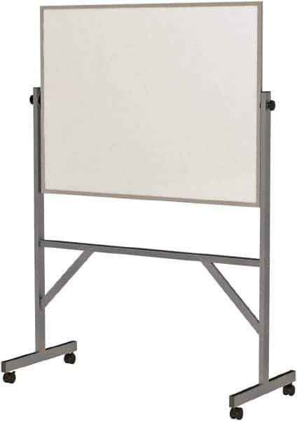 Ghent - 72" High x 53" Wide Reversible Dry Erase Board - Acrylate, 20" Deep, Includes Eraser & 4 Markers - Apex Tool & Supply