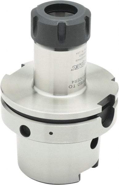 Parlec - 3mm to 30mm Capacity, 6.3" Projection, HSK100A Hollow Taper, ER40 Collet Chuck - 0.0002" TIR, Through-Spindle - Exact Industrial Supply