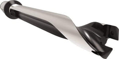 Allied Machine and Engineering - Series 32, 32 to 35mm Diam, 40mm Diam Straight Shank with Flange, Straight Flute Spade Drill - 244.9mm Max Depth, 297.7mm Body Length, 367.7mm OAL, Standard Length, Through Coolant - Apex Tool & Supply