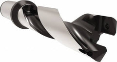 Allied Machine and Engineering - Series 26, 26 to 28.99mm Diam, 32mm Diam Straight Shank with Flange, Helical Flute Spade Drill - 87mm Max Depth, 128.1mm Body Length, 188.1mm OAL, Standard Length, Through Coolant - Apex Tool & Supply