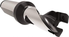 Allied Machine and Engineering - Series 16, 16 to 16.99mm Diam, 20mm Diam Straight Shank with Flange, Helical Flute Spade Drill - 21mm Max Depth, 50.8mm Body Length, 100.8mm OAL, Short Length, Through Coolant - Apex Tool & Supply